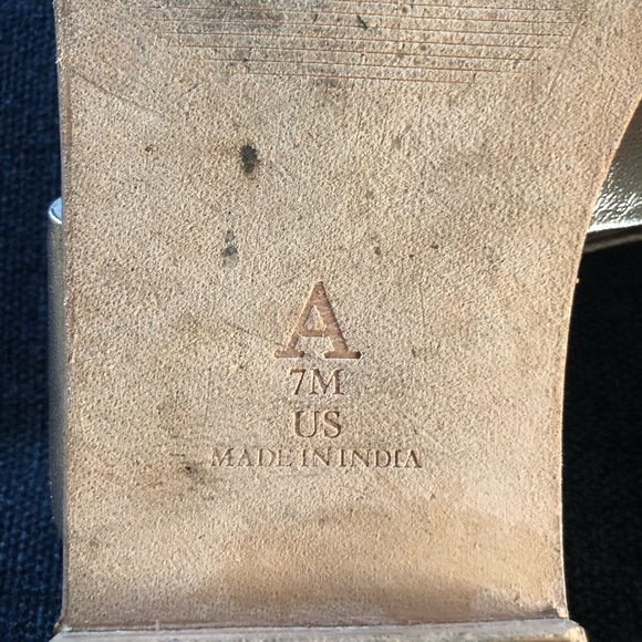 Anthropologie Classic Metallic Slide Sandals size 7 - Picture 6 of 8